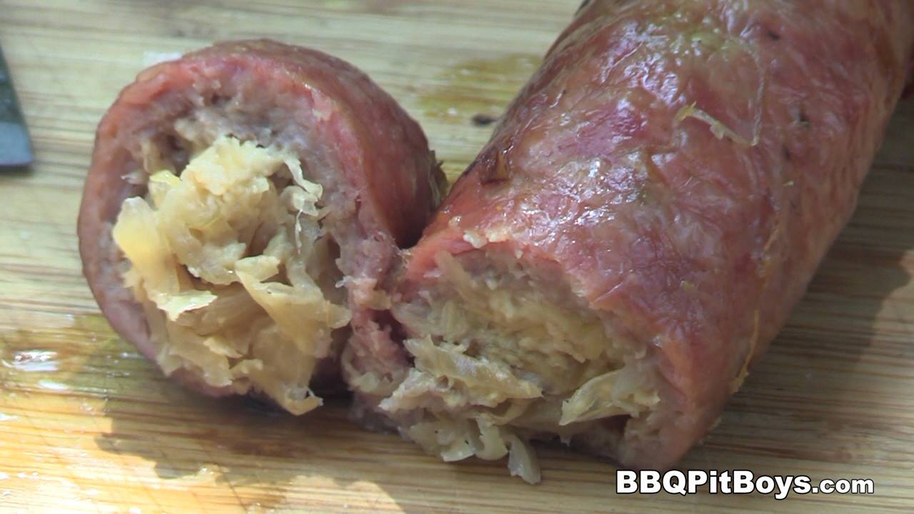 Kraut Stuffed Sausages Recipe BBQ Pit Boys
