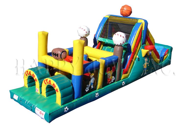 ALL-STAR Sports Obstacle Course w/ 16ft Slide WET or DRY image - Jacksonville, FL