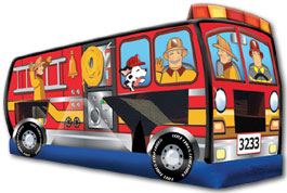 Firetruck Theme 3-1 Combo Bounce House Hopper WATER SLIDE or DRY SLIDE image - Jacksonville, FL