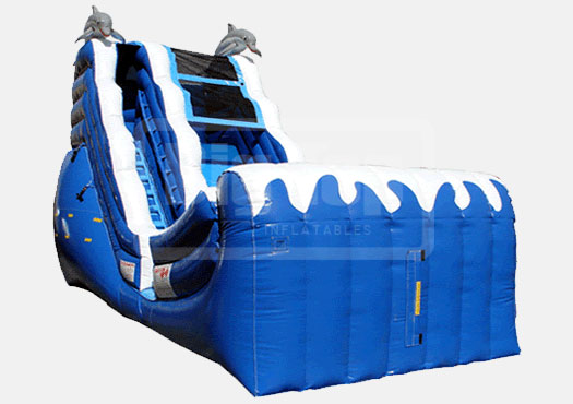 Dolphin Wave Slide  18' Bounce House Waterslide WET or DRY image - Jacksonville, FL